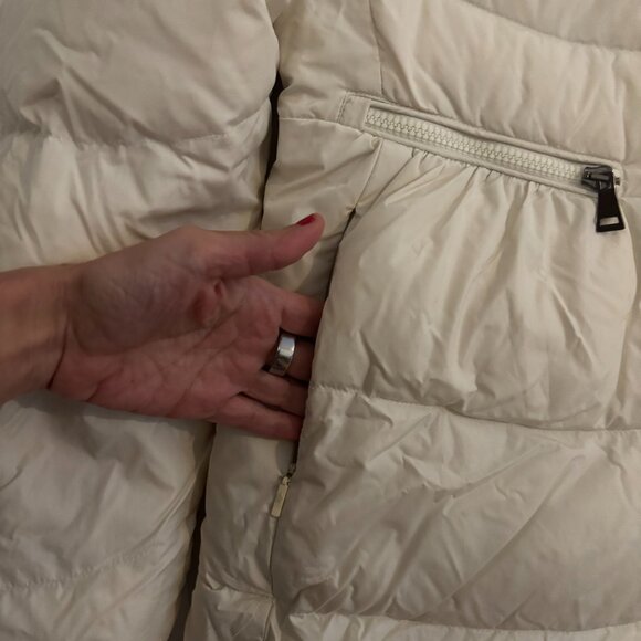 Beige Moncler Meillon Long Down Jacket Coat - Size 3 - Picture 3 of 9
